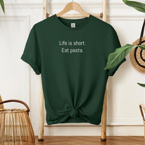 Pasta Liebhaber Shirt, lustiger Slogan, Unisex Top, Food Lover T-Shirt, Geschenk für Freunde, Geburtstagsgeschenk, italienisches Grafik T-Shirt, süße Pasta T-Shirt