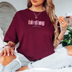 Funny birding definition shirt, cute bird shirt, gift for bird nerd, retro vintage birds, unisex bird Tshirt, birding enthusiast shirt