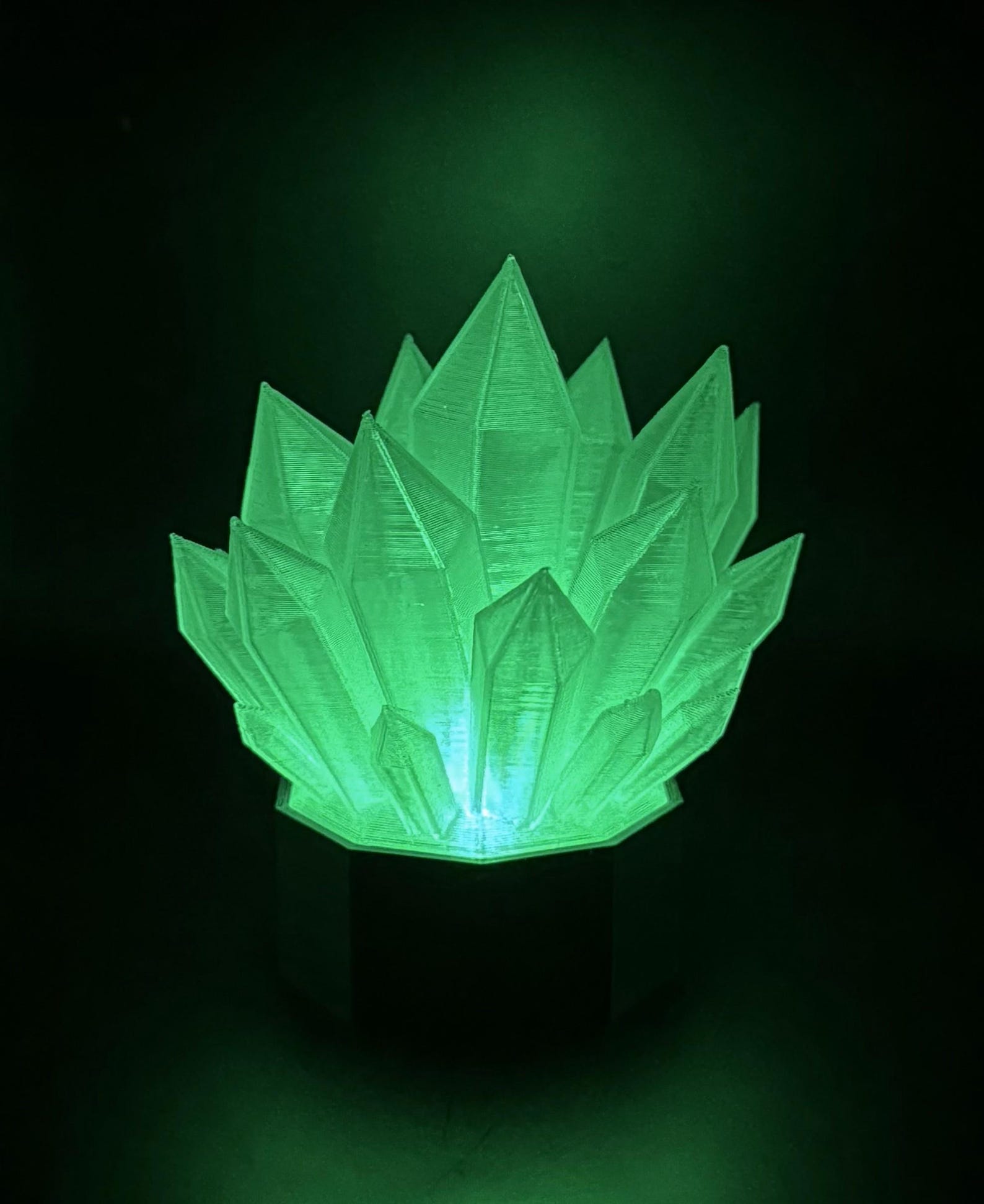 3D Printed Crystal Cluster Night Light: Cordless LED Geode Lamp - Etsy