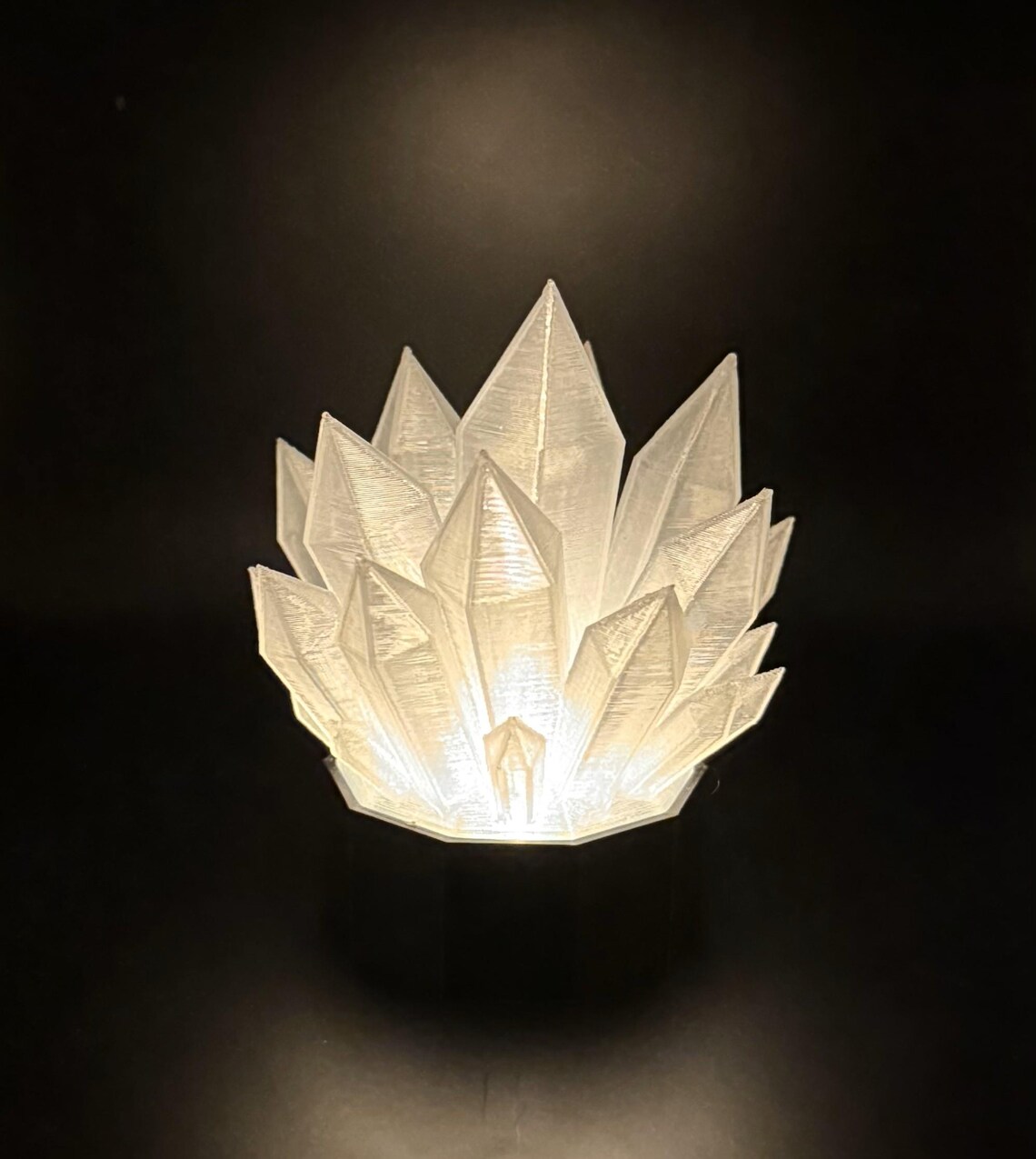 3D Printed Crystal Cluster Night Light: Cordless LED Geode Lamp - Etsy
