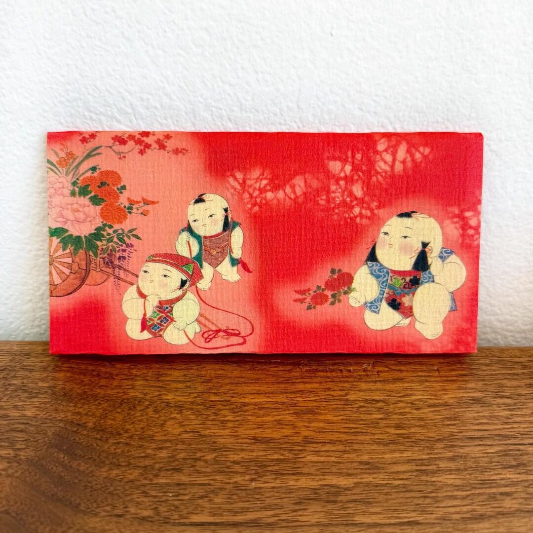 Vintage Japanese Wagami Zemliya Rice Paper Wallet With Paper Insert ...