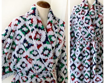 Vintage 2XL CROWNTUFT Chenille Robe Housecoat - Vintage Chenille Robe - Chenille Housecoat - SIZE 2XL