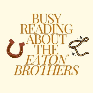 Chestnut Springs inspired sticker | “busy reading about the Eaton brothers” | kindle sticker | bookish sticker