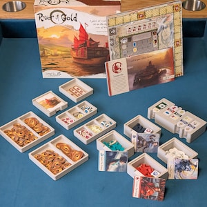 River of Gold Board Game Insert / Organizer | 3D Printed | Easy Setup and Storage | Vertical Safe | Perfect Fit