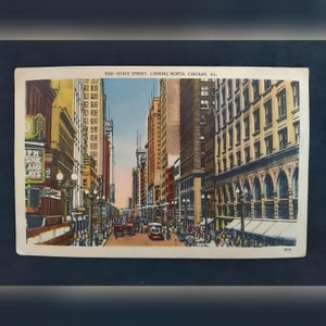 Cartolina USA.State Street.Guardando a Nord.Chicago.ILL.
