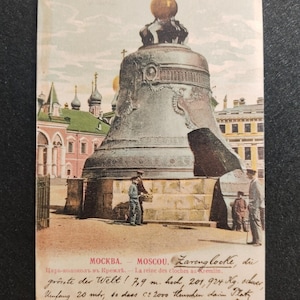 Cartão postal da Rússia czarista. Moscou. A rainha do Kremlin.