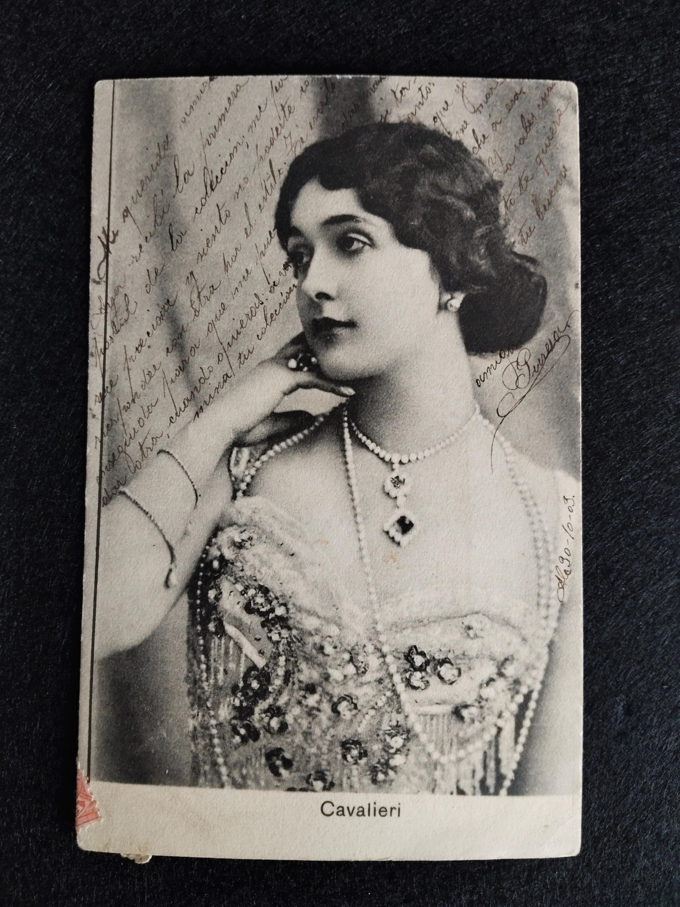 Antique Postcard Lina Cavalieri. Italian Opera Singer (soprano