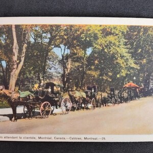 Cartão postal CANADÁ. Cochers atendente la clientele, Montreal, Canadá.