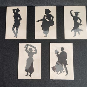 French Postcards.Cartes Animees Lambert(depose),27,Rue Caumartin. Silhouettes.