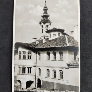 Cartão postal Sérvia.Belgrado.Musee du Prince Paul et la Cathedrale.1934.
