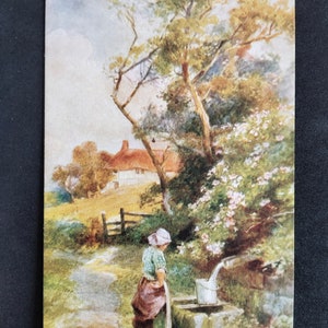Carte postale Grande-Bretagne."OILETTE"- "A la campagne". carte postale n°9031.