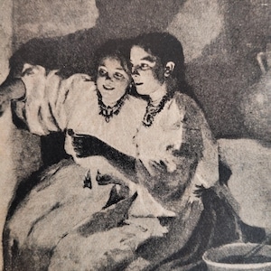 Cartolina dell'URSS. N.K. Chiromanzia di Pimonenko-Yuletide. Museo russo. Tiratura 25.000.
