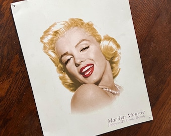 Vintage Marilyn Monroe Metal Wall Art: Hollywood Glam Kitsch