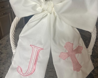 Easter Basket Bow with Cross