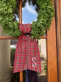 Christmas Wreath Sash with Optional Embroidered Initial