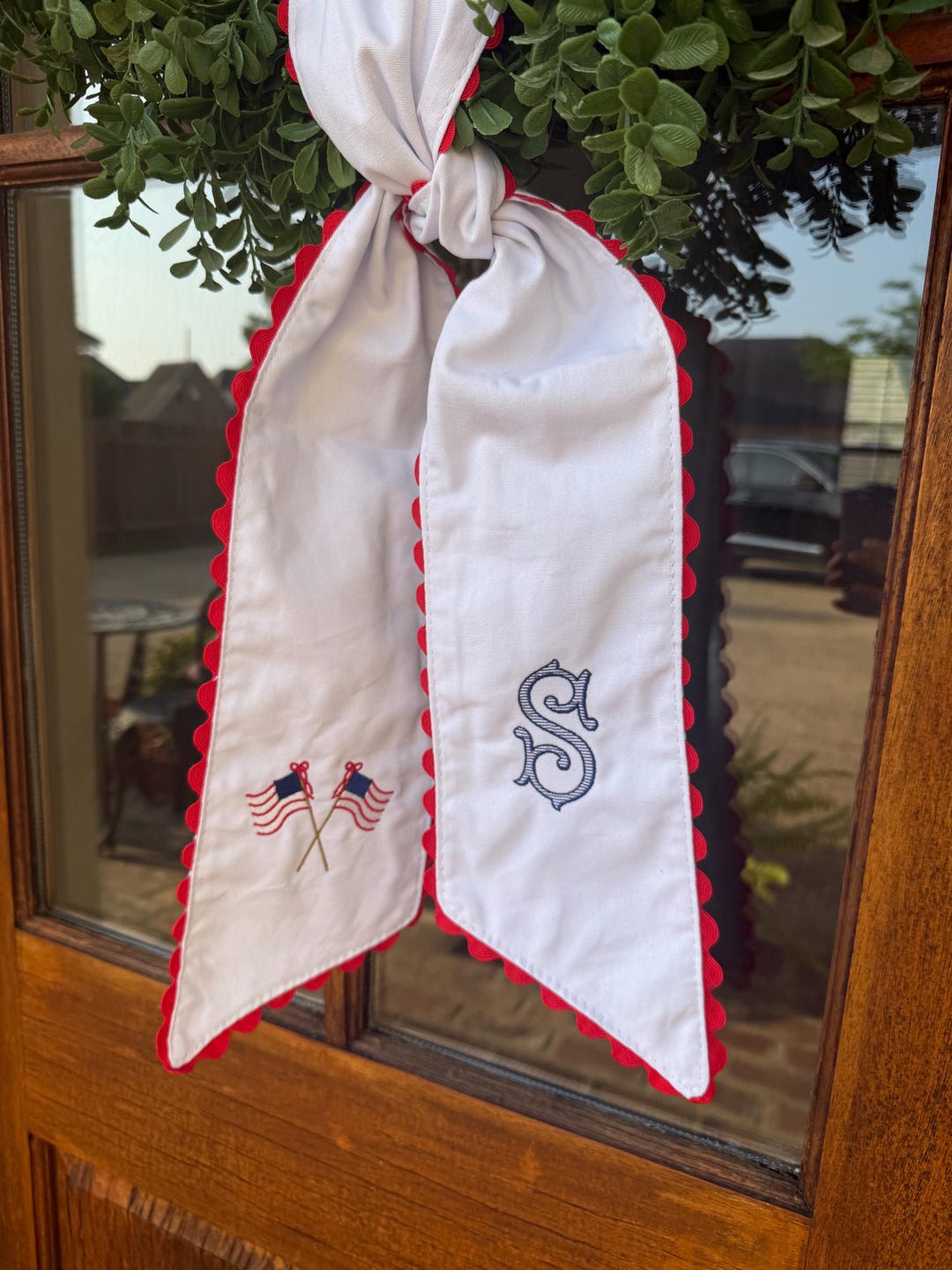 Personalized Ric Rac Patriotic Wreath Sash - Etsy