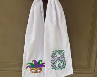 Mardi Gras Wreath Sash