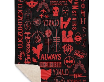 Twenty One Pilots Inspired - Fan Created - Sherpa Blanket - 60x80 Cozy Throw