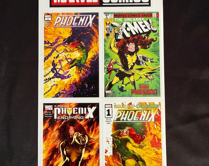 Phoenix Sticker Sheet: Comic Cover Art Stickers (Waterproof)