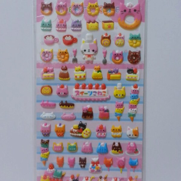 Kawaii Japanese Stickers - Sweets Cats - (43864)