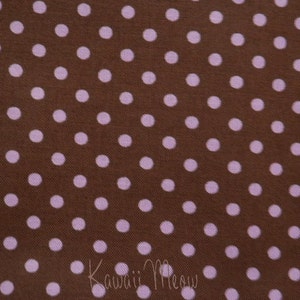 VENDITA - pois Brown x puntini rosa - Fat Quarter (12ko0114)