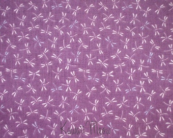 Beautiful Japanese Fabric  - Dragonfly on Lavender - Half Yard (ki171203)