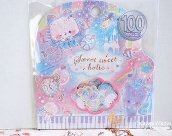 Kamio Japan Sticker Flakes - Sweet Sweet Holic - 42 Pieces (09205)