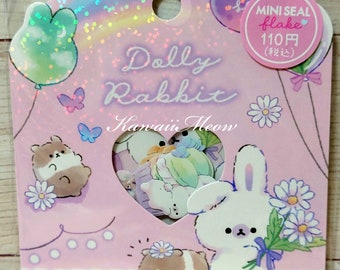 CRUX Sticker Flakes - Cute Rabbits - 21 Pieces (112581)
