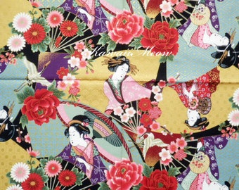 Beautiful Japanese Fabric - Scrap Kimono Fat Quarter