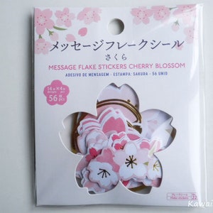 Adesivos de flocos de mensagens - Sakura Cherry Blossoms - 56 peças