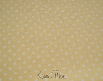 SALE - Polka Dots Yello x  White Dots - Half Yard (12ko0114)