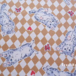 SALE Ribbon Kittens Brown Half Yard ma130914 image 4