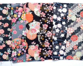 Scrap / Japanese Fabric - Kimono Print 6 pieces (1024)