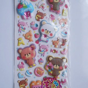 Kawaii Japanese Stickers Sweets Bears 75192 image 1