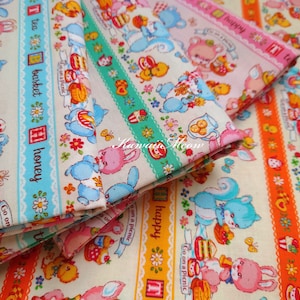 Tecido Japonês / Piquenique de Animais - Fat Quarter (fe230709)