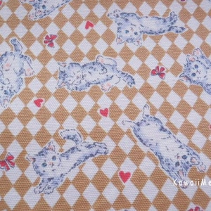 SALE - Ribbon Kittens Brown  - Half Meter - (ma130914)
