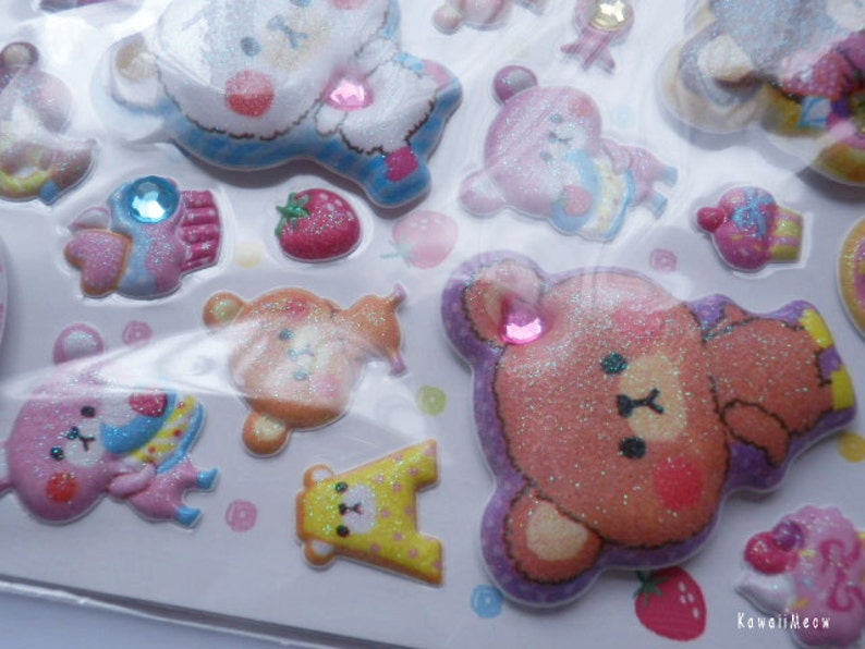 Kawaii Japanese Stickers Sweets Bears 75192 image 4