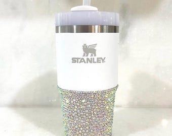 Vaso giratorio Stanley personalizado de 20 onzas con diamantes de imitación brillantes