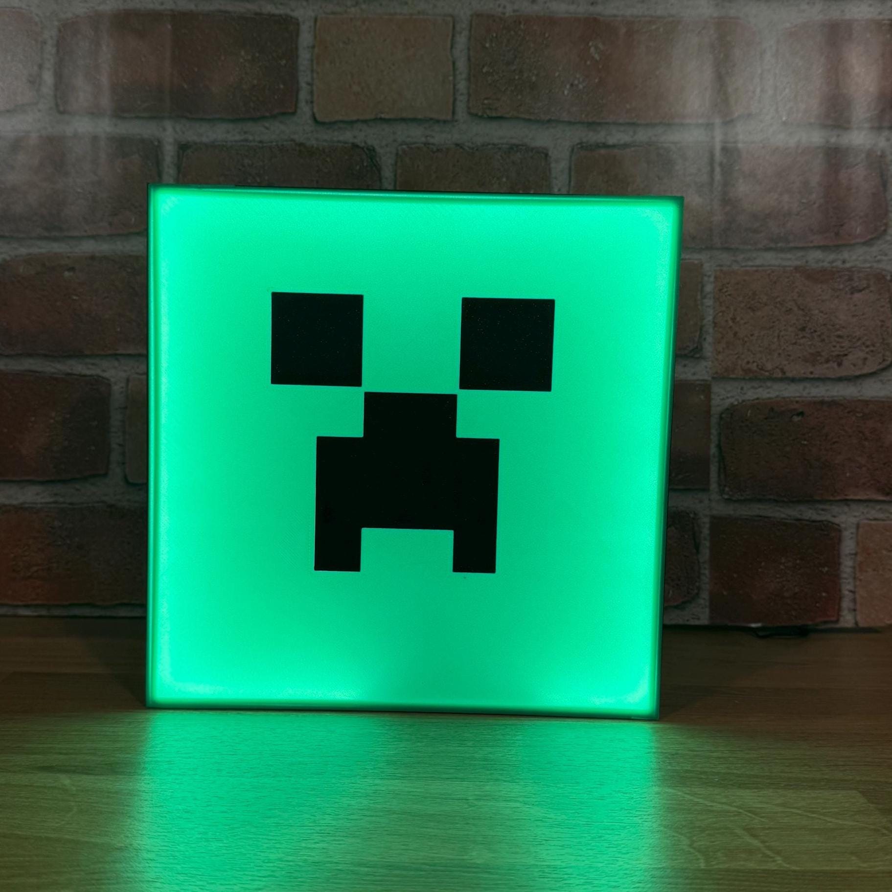 Minecraft Lightbox Minecraft Creeper 3D Printed Lightbox - Etsy