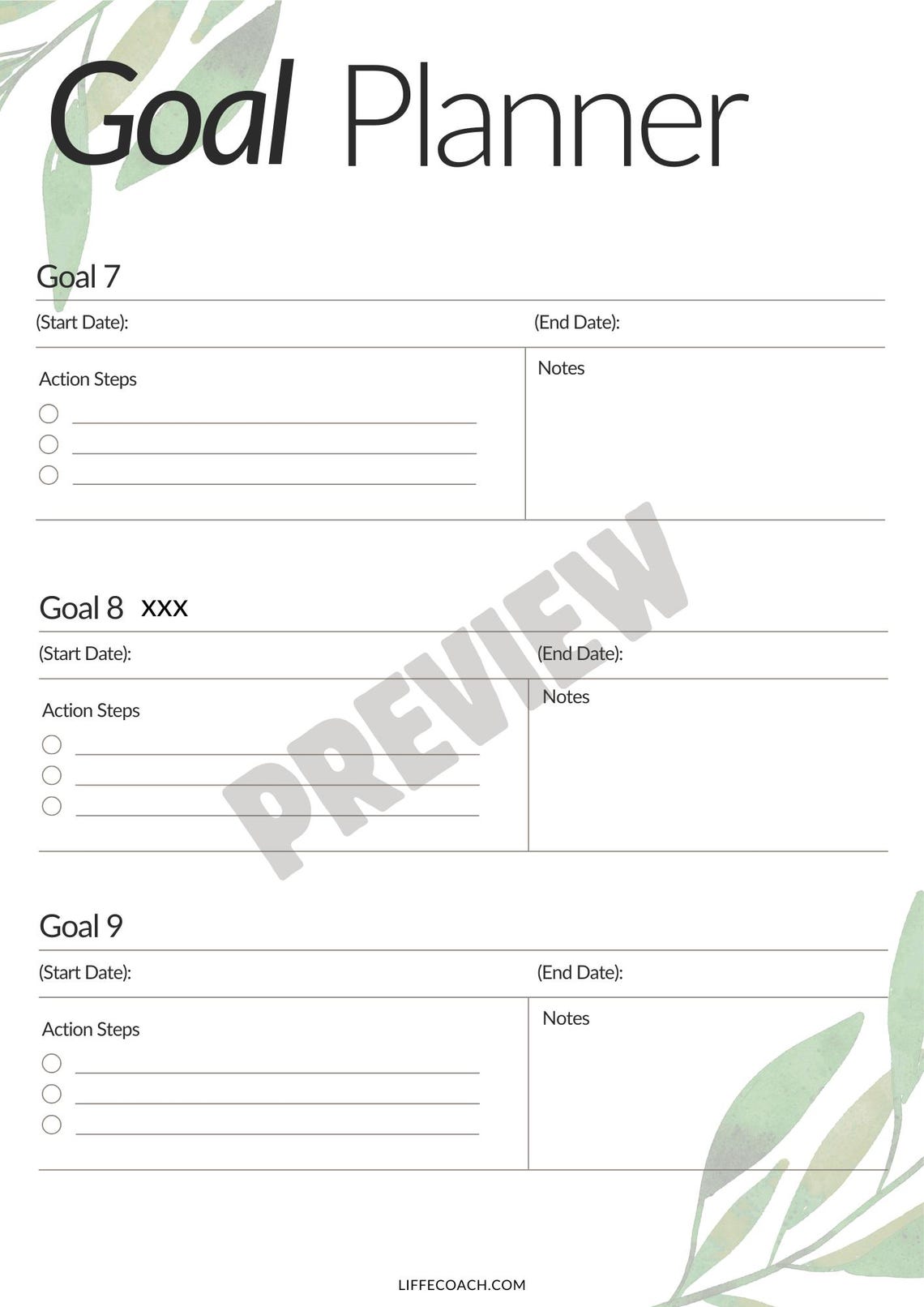 2025 Goal Planning Worksheets Etsy