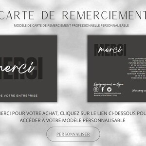 Modèle de carte de remerciement personnalisable