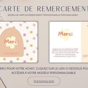 Carte de remerciement professionnelle rétro