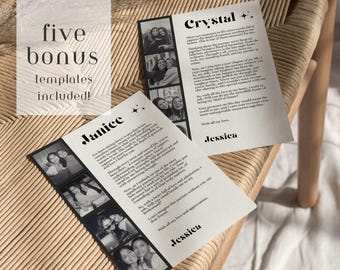 Bridesmaid Proposal Card Template, Will You Be My Bridesmaid Card, Canva Template, Bridesmaid Gifts, Bridesmaid Box, Maid of Honor Gift Box