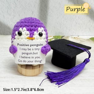 Cute Crochet Penguin With Graduation Cap,positive Penguin,graduation ...