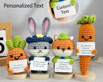 Cute Crochet Fox/Bunny/Carrot,Amigurumi Baby Bunny Doll,Personalized Gifts,Easter gift,Desk Decor,Cute Stuffed Animals for Kids/Friend