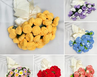Handgemachte Häkeldecke, Blumenstrauß, Sonnenblume, Rose, Nelke, Gänseblümchen Decke häkeln, Geburtstag, Verlobungsgeschenk, Geschenk für Mutter / Sie