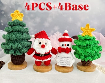 Crochet Christmas Tree/Santa Claus/Snowman Set,Crochet Snowman,Crochet Christmas Tree,Crochet SantaClaus,Christmas Gifts,Stocking Stuffers