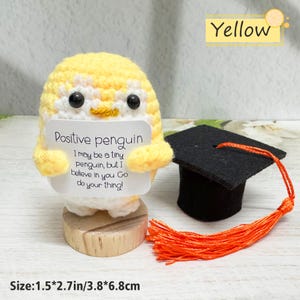 Cute Crochet Penguin With Graduation Cap,positive Penguin,graduation ...