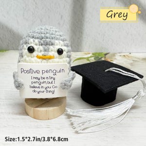 Cute Crochet Penguin With Graduation Cap,positive Penguin,graduation ...