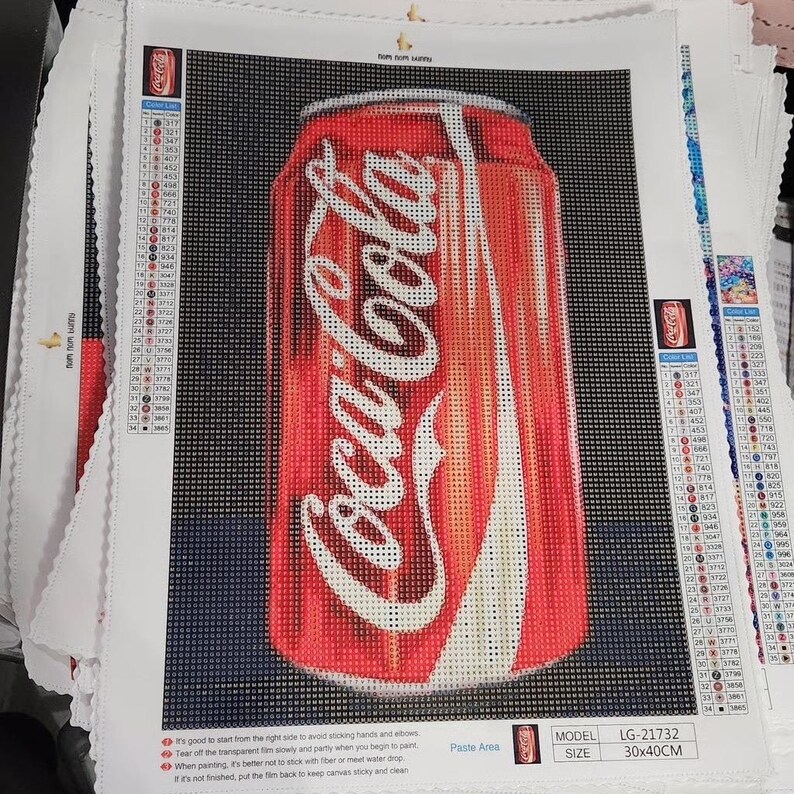 Soda Can DIY 5D Full Round Drill Diamond Painting - Etsy